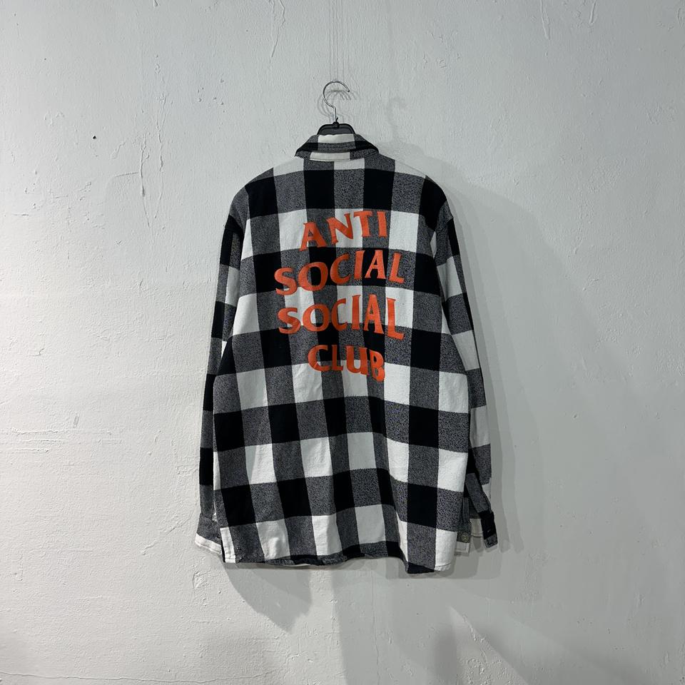 안티소셜소셜클럽 플란넬 체크 남방 셔츠 L