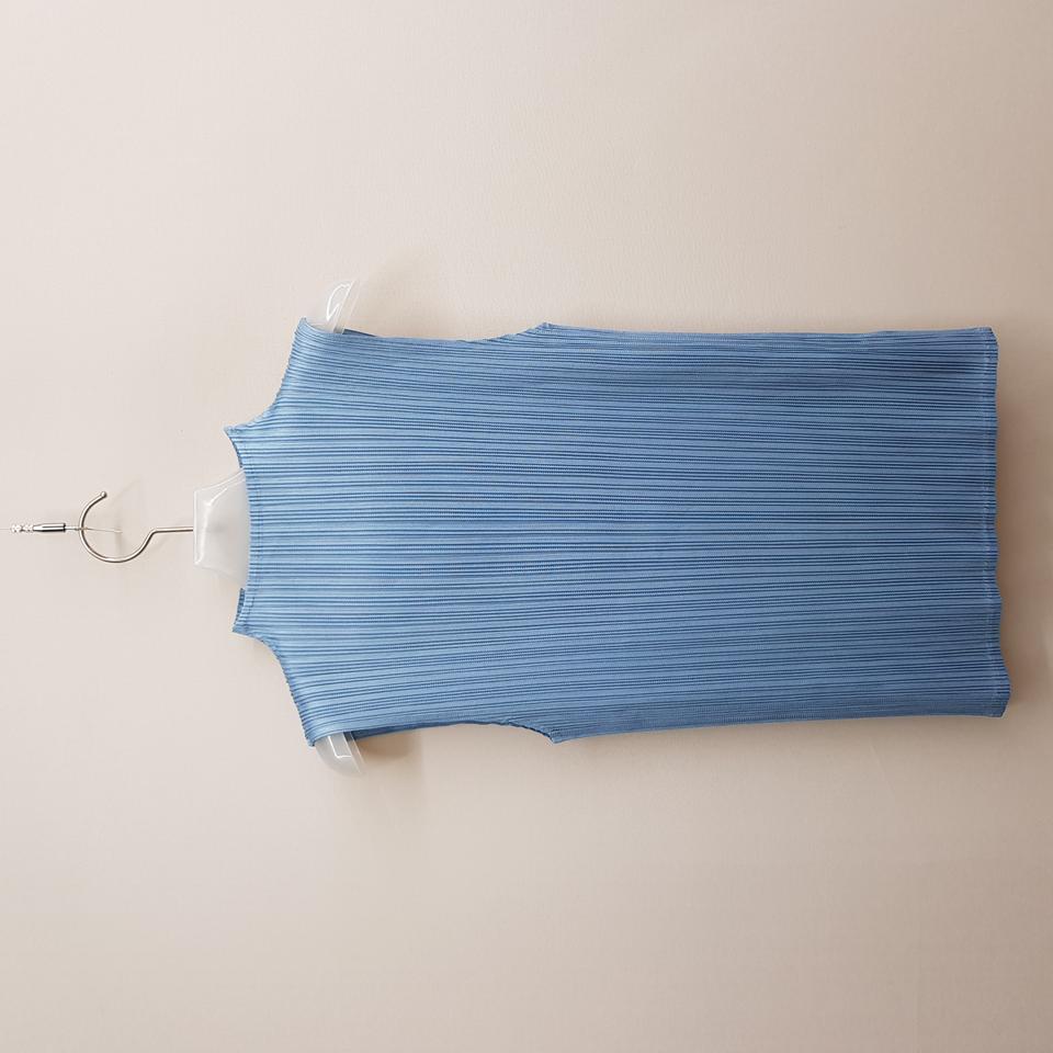 이세이미야케 플리츠 슬리브리스 블라우스 F사이즈