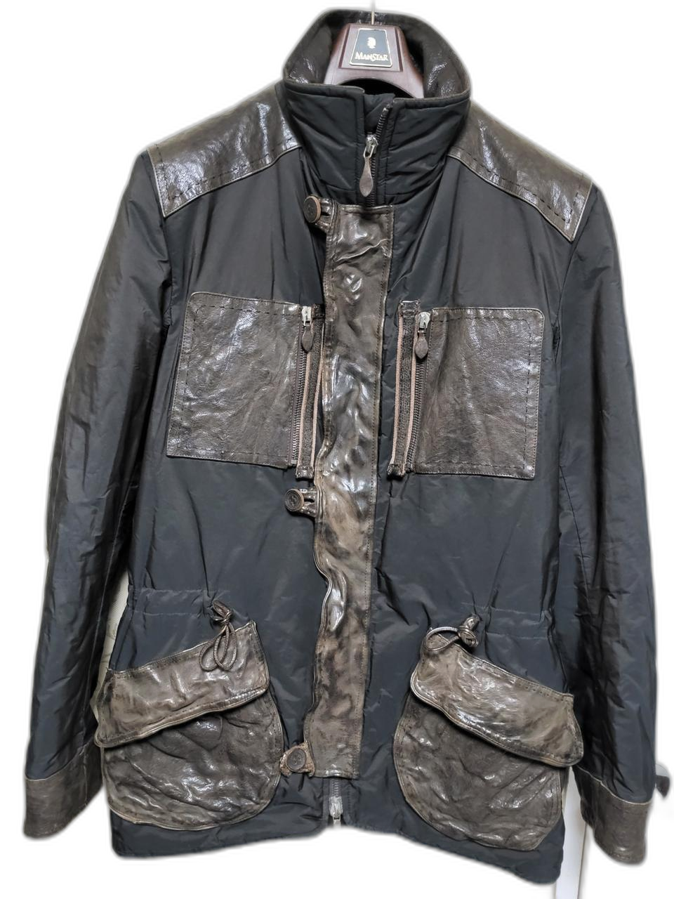 이태리 명품 에르마노설비노 레더믹스드 자켓