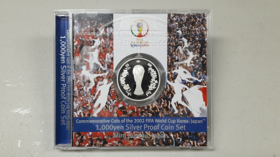  2002년 일본 한일월드컵 기념 1oz 프루프 한정판 은화 