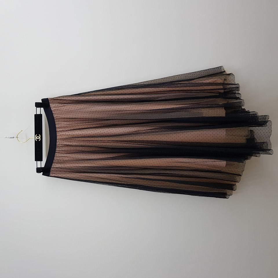 한섬 더스토어 2021 도트 망사 배색 롱스커트 M사이즈