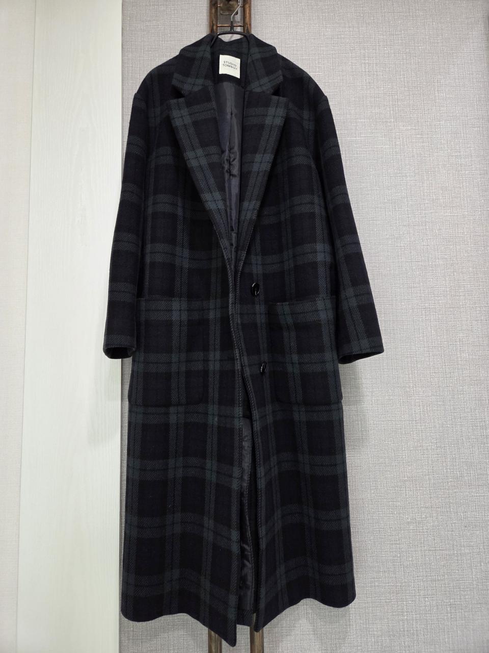 TOMBOY STUDIO 모함유 체크롱코트