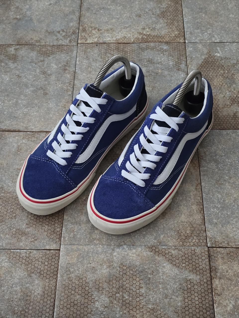 (260)반스 스타일 36 블루 화이트 스니커즈 운동화
