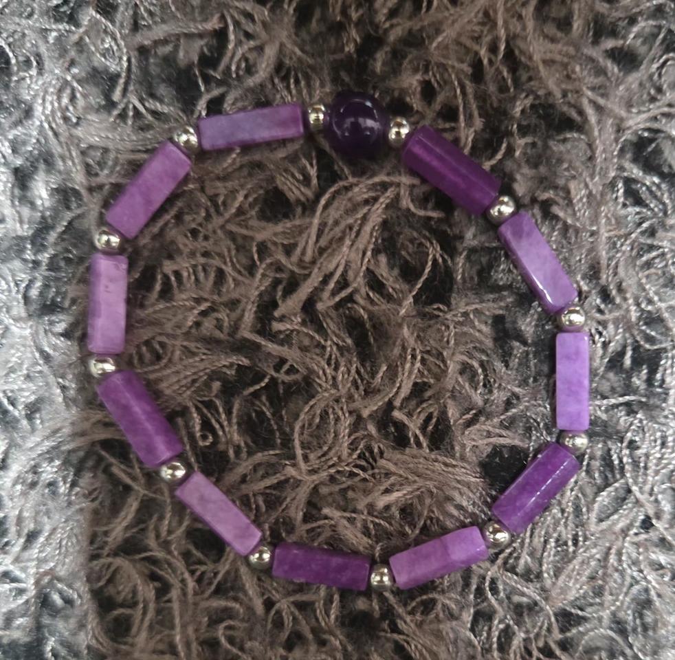 원석자수정팔찌밴드형