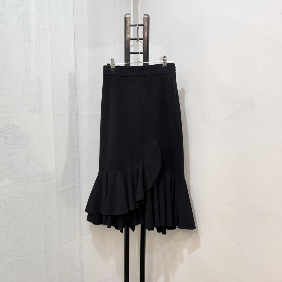 (36)럭키슈에뜨 인조가죽 프릴 캉캉 롱스커트 롱치마 3986