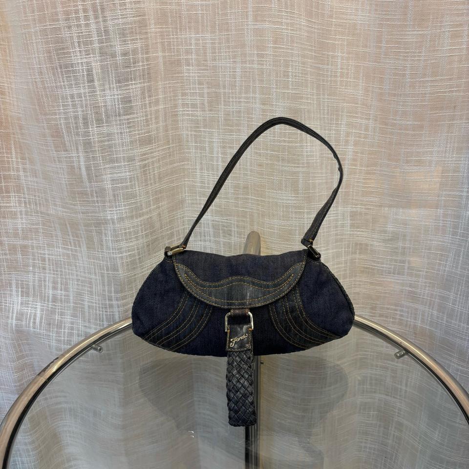 정품 펜디 데님 숄더백