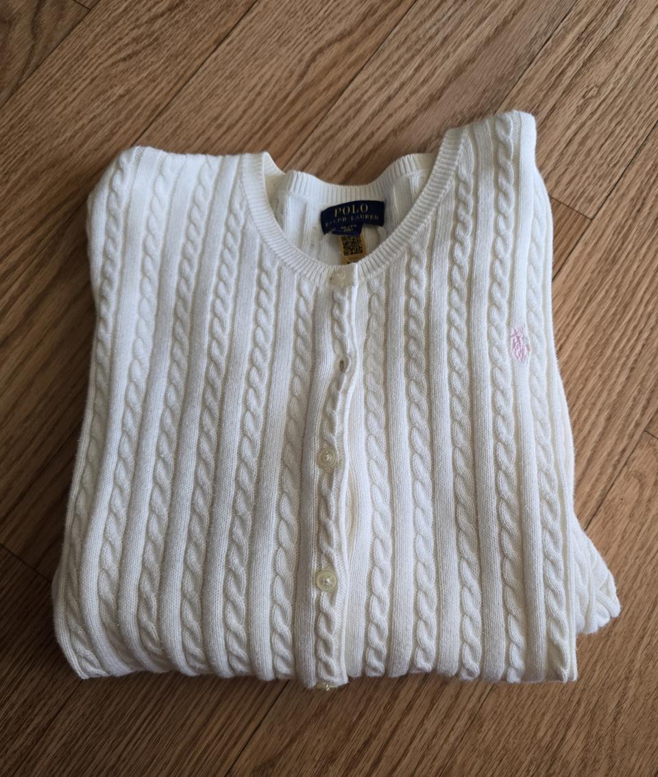 폴로 걸즈 케이블 가디건 XL