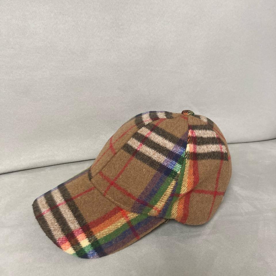 여성 체크 겨울모자 캡모자