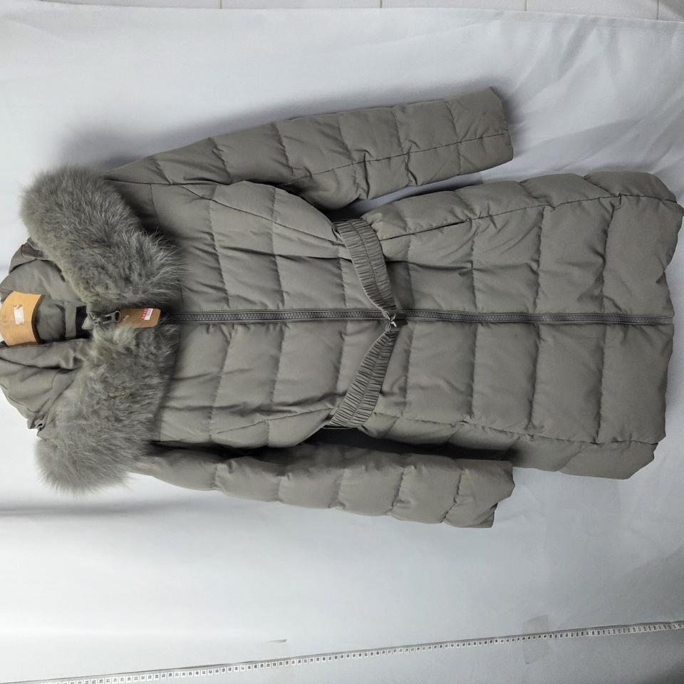 55/96 폭스털 장식 오리털 롱패딩 