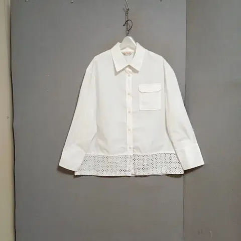 아랫단포인트 화이트 남방 77 n7130 애슐리상점