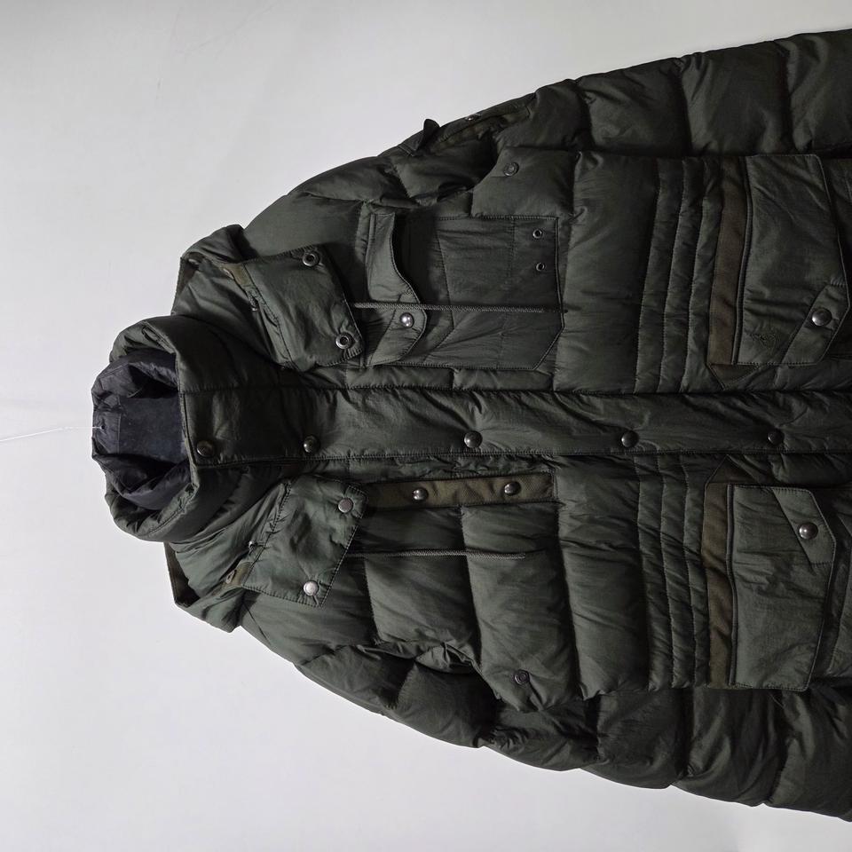 빈폴 딥그린 구스 다운 후드 롱 패딩 100 25121102