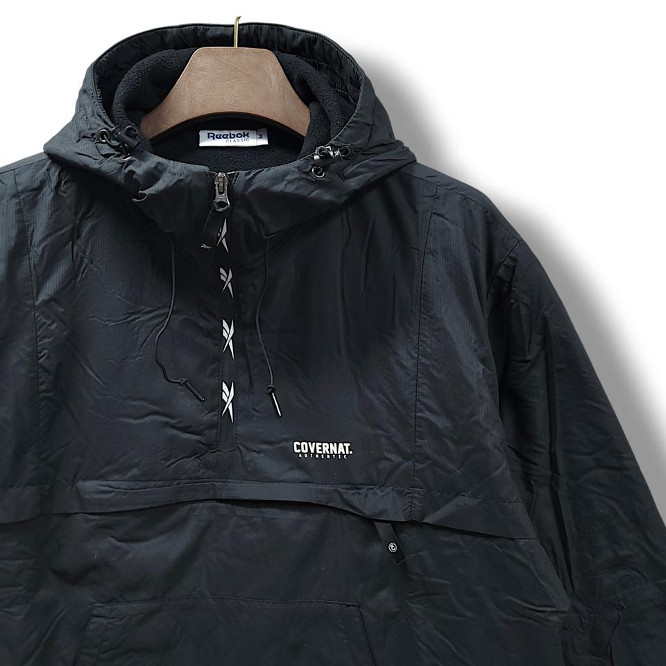 [M] 리복 X 커버낫 블랙 콜라보 기모 아노락 후드티셔츠
