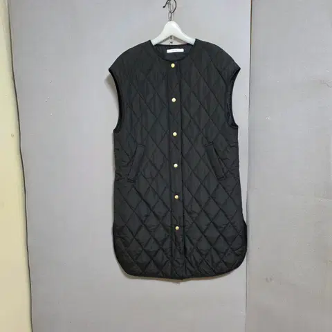 캡소매라인 누빔 롱조끼 S n2225 애슐리상점