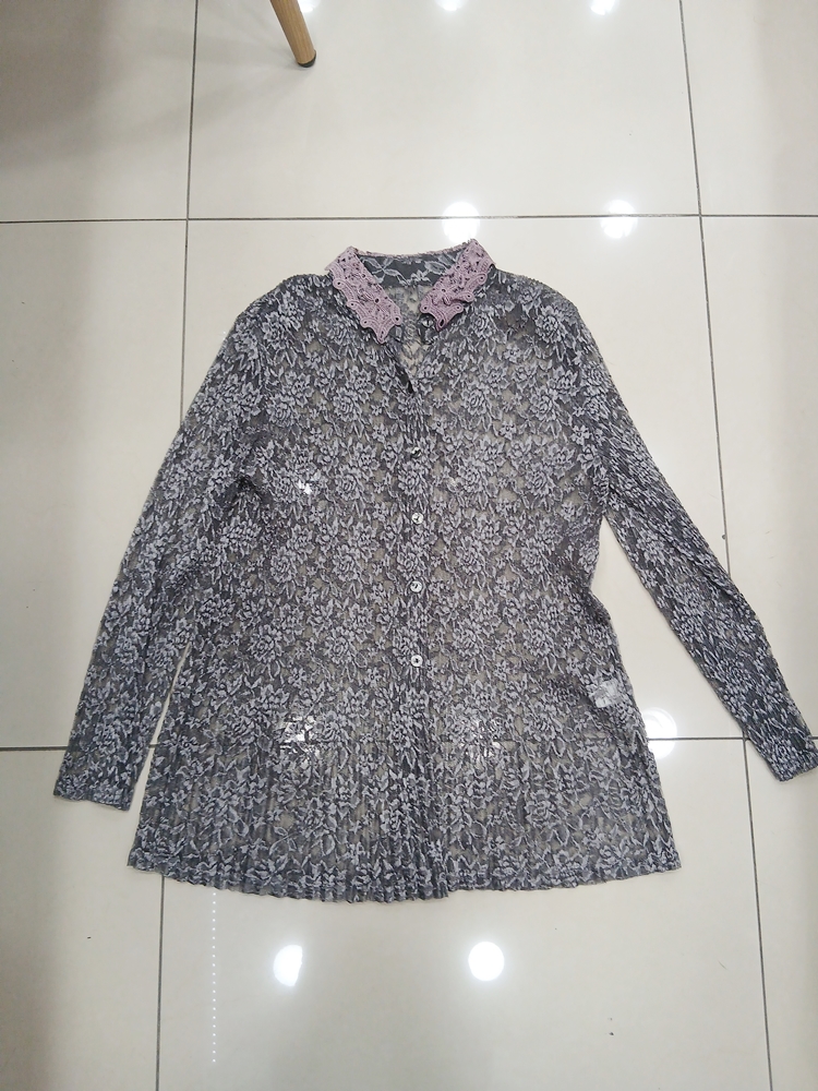 GGRHPE COLLETION 시스루 남방 블라우스 중고 비치는소재