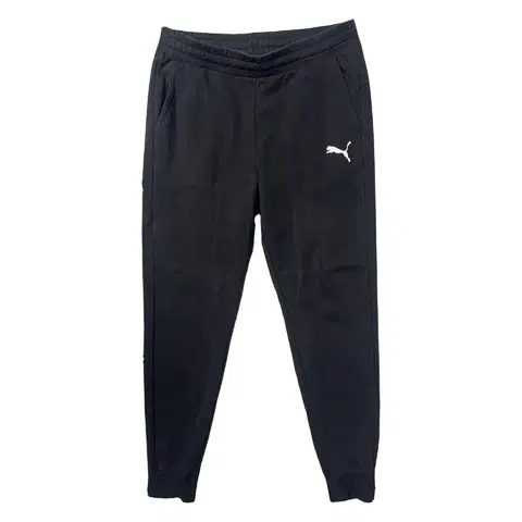 푸마 블랙 로고 조거팬츠 XL