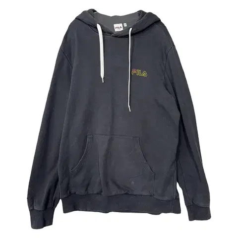 휠라 그레이 스펠 로고 후드티 X-LARGE