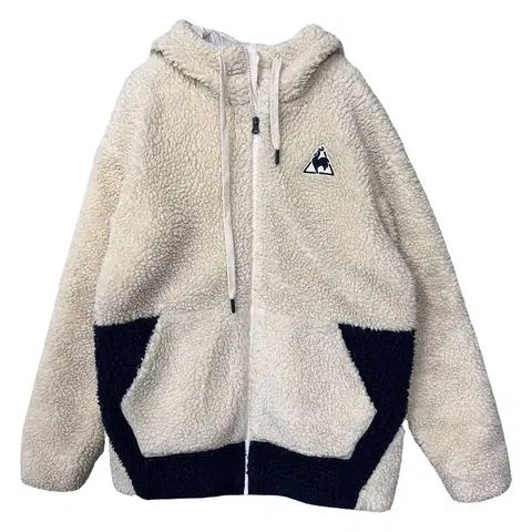 르꼬끄 스포츠 크림 양털 후리스 후드집업 100(L)