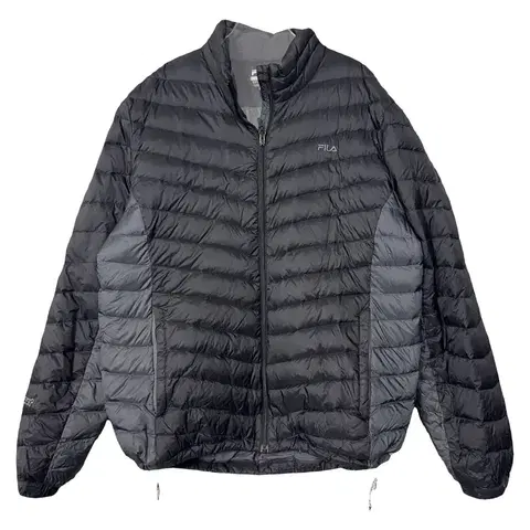 휠라 블랙 구스다운 경량 패딩 110