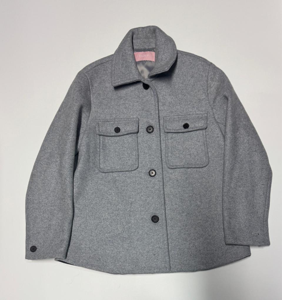 여성 SOUP 숲 투 포켓 하프 코트 자켓 55