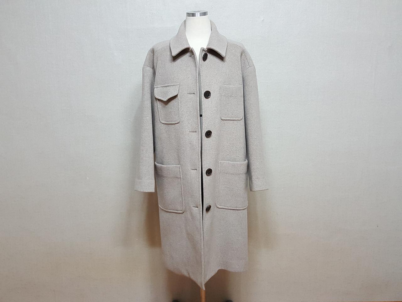 새상품)SOUP 오버핏 핸드메이드 울 여성 코트 55/66/날씬77