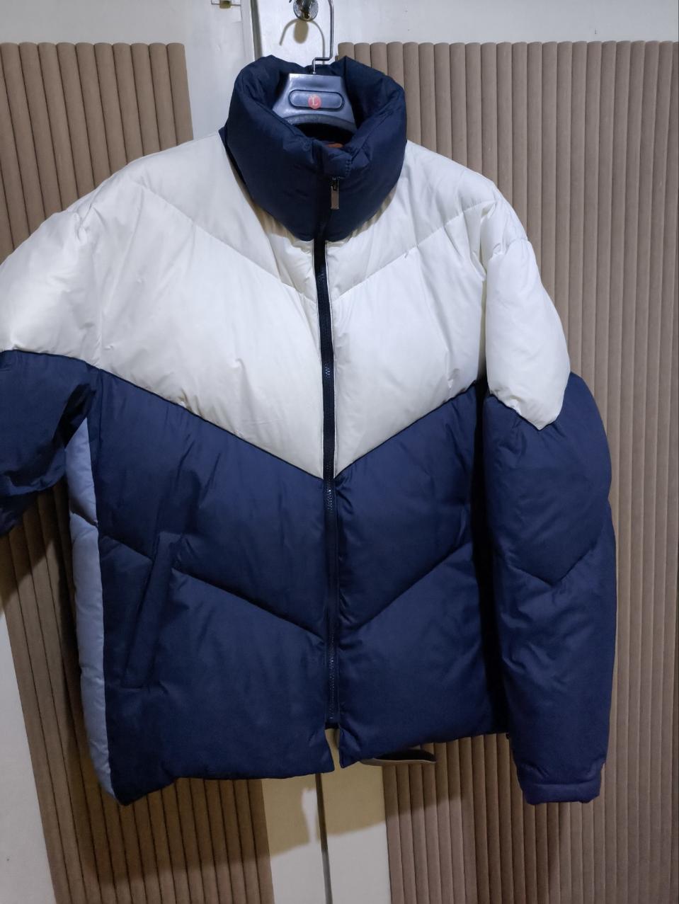 오디너리피플 컬러블럭 백투더 80 패딩 