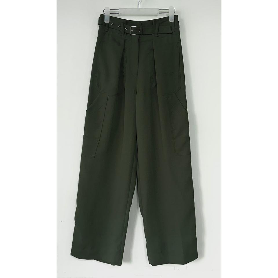 시스템 SYSTEM 벨티드 핀턱 팬츠