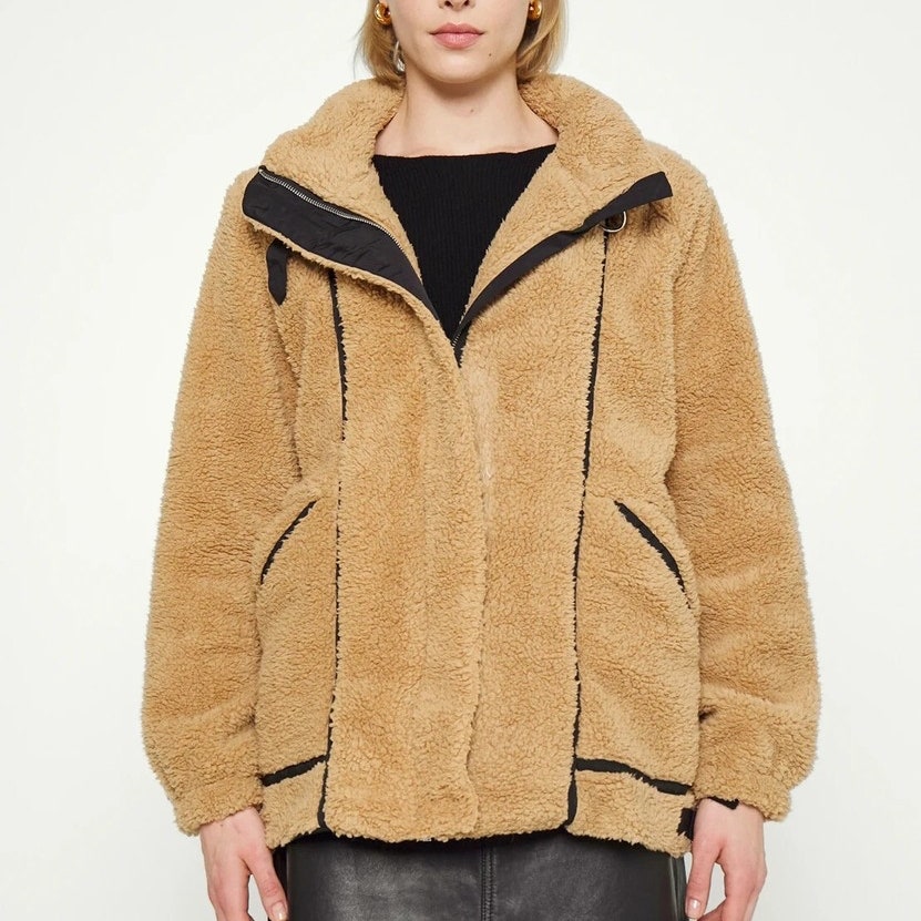 DKNY 후리스 테디 집업 자켓