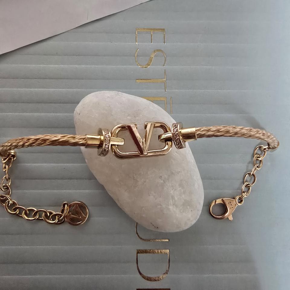 18k핑크골드 반뱅글 팔찌