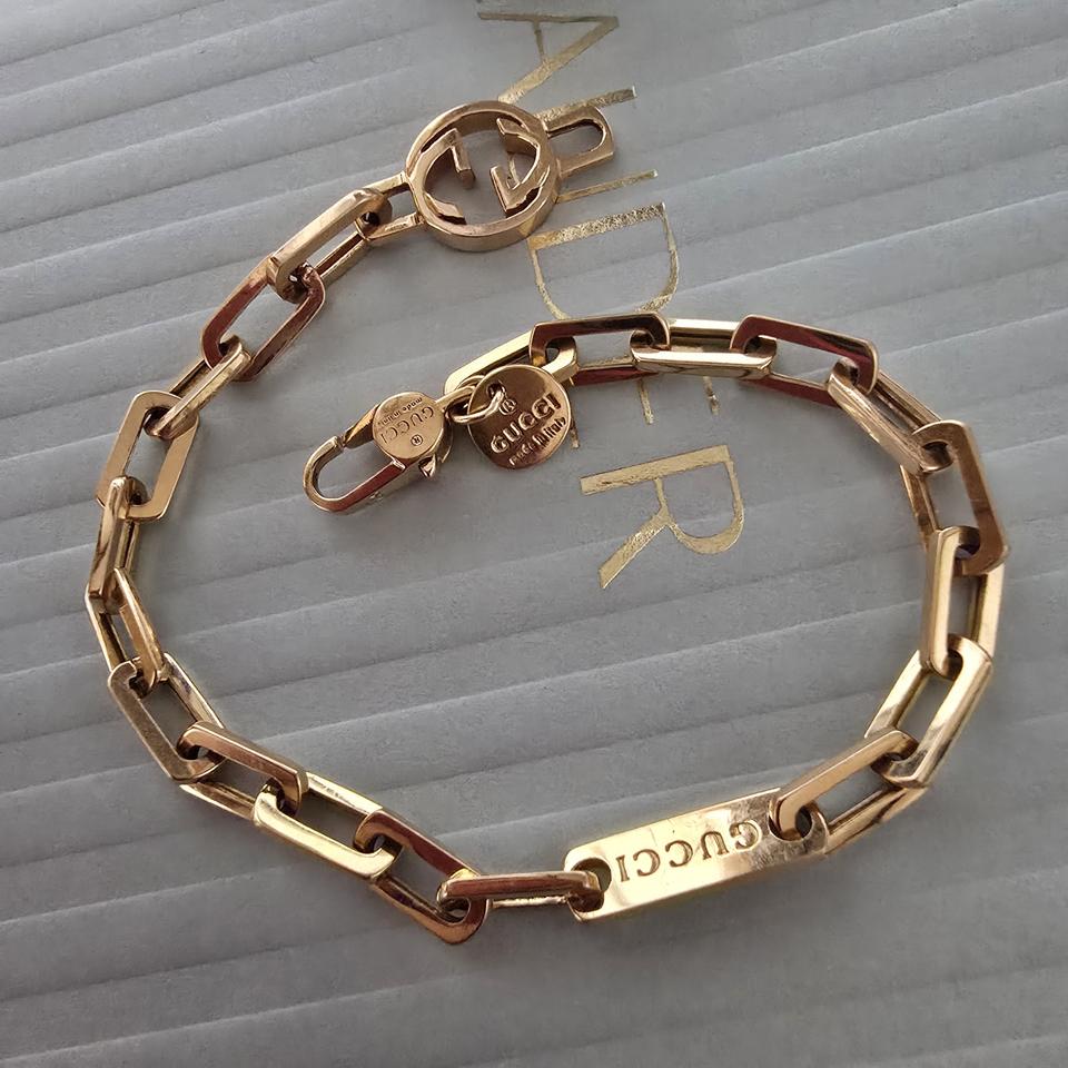 18k핑크골드 클립 팔찌