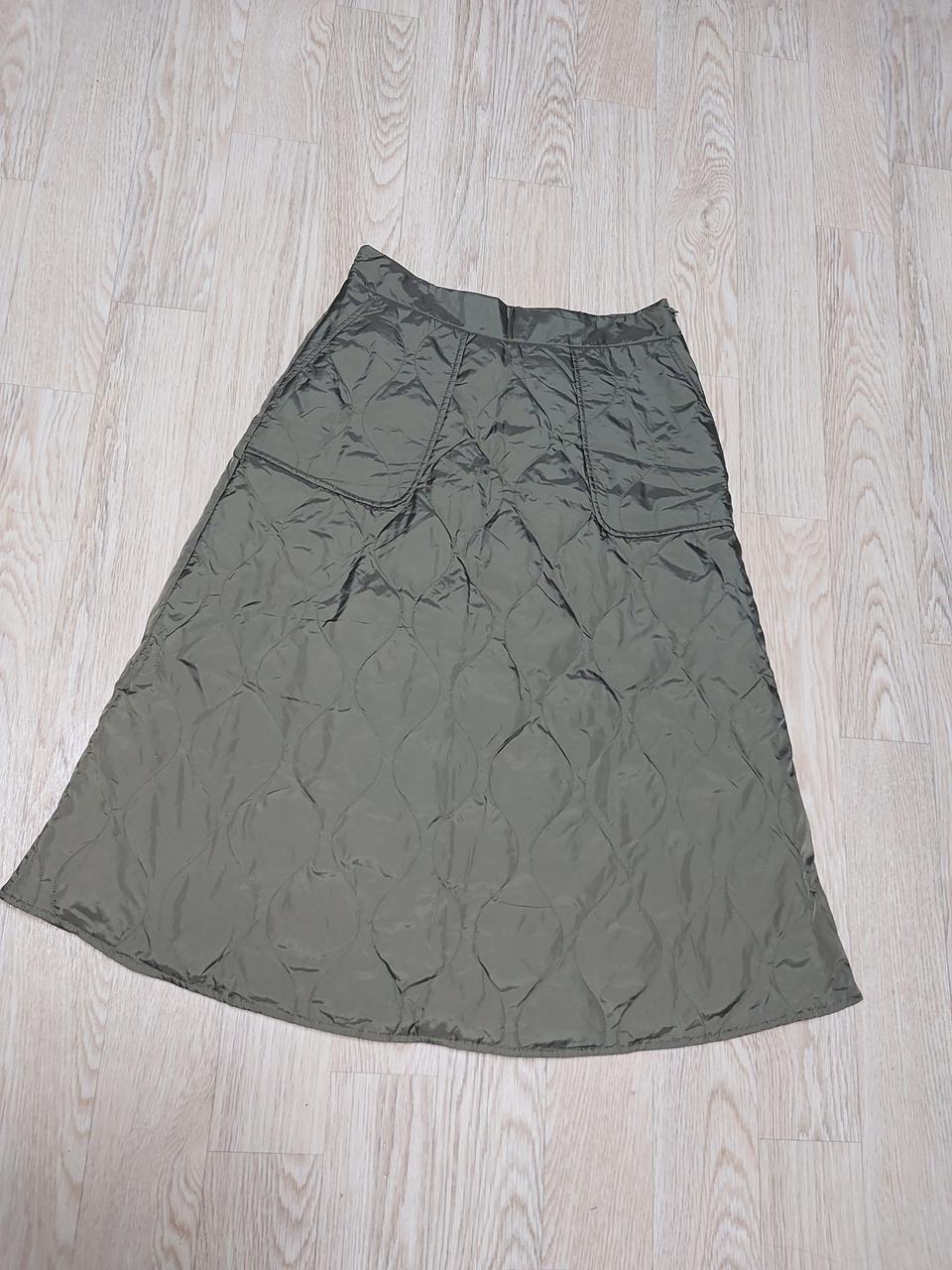 31사이즈)바이브리짓 퀼팅거위다운 롱스커트