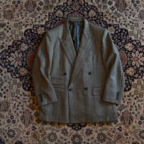 버버리 헤링본 더블브레스티드 자켓 남성100-105