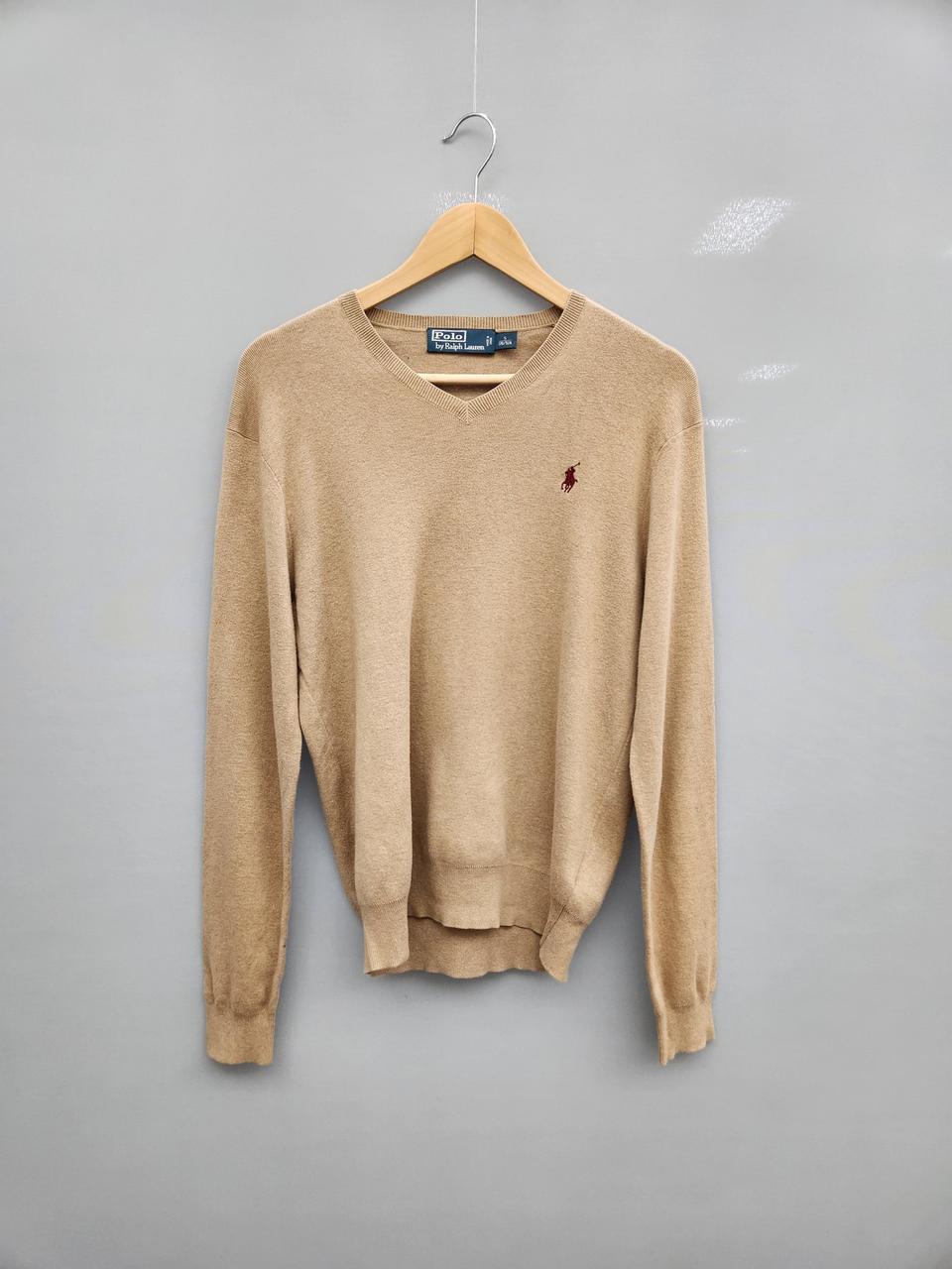폴로 랄프로렌 브이넥 니트 베이지