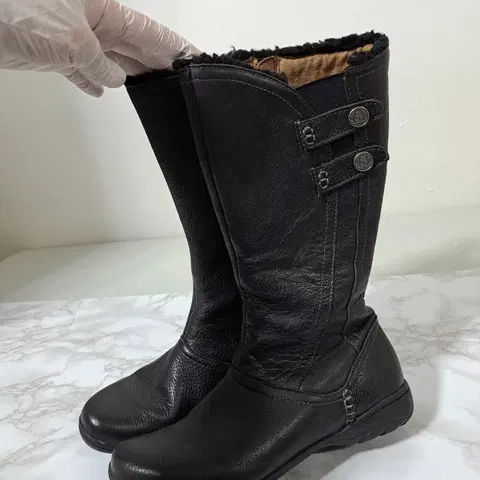 허쉬파피 여성 가죽 롱 부츠235