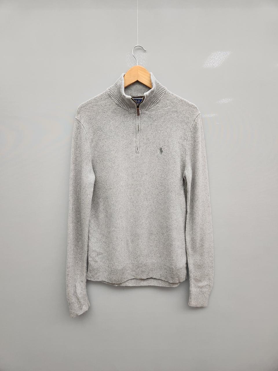 폴로 랄프로렌 하프넥 니트 스웨터 그레이
