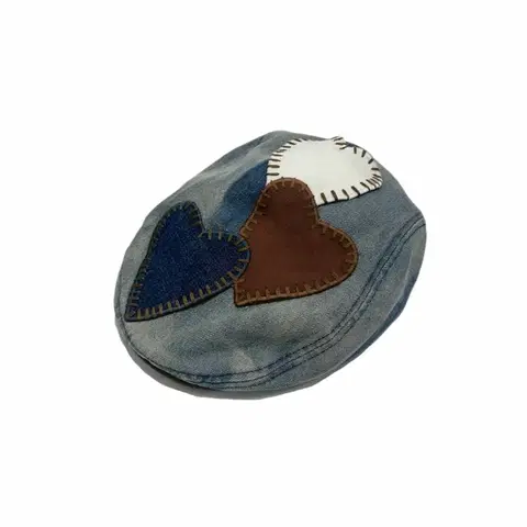 빈티지 패치워크 데님 헌팅캡