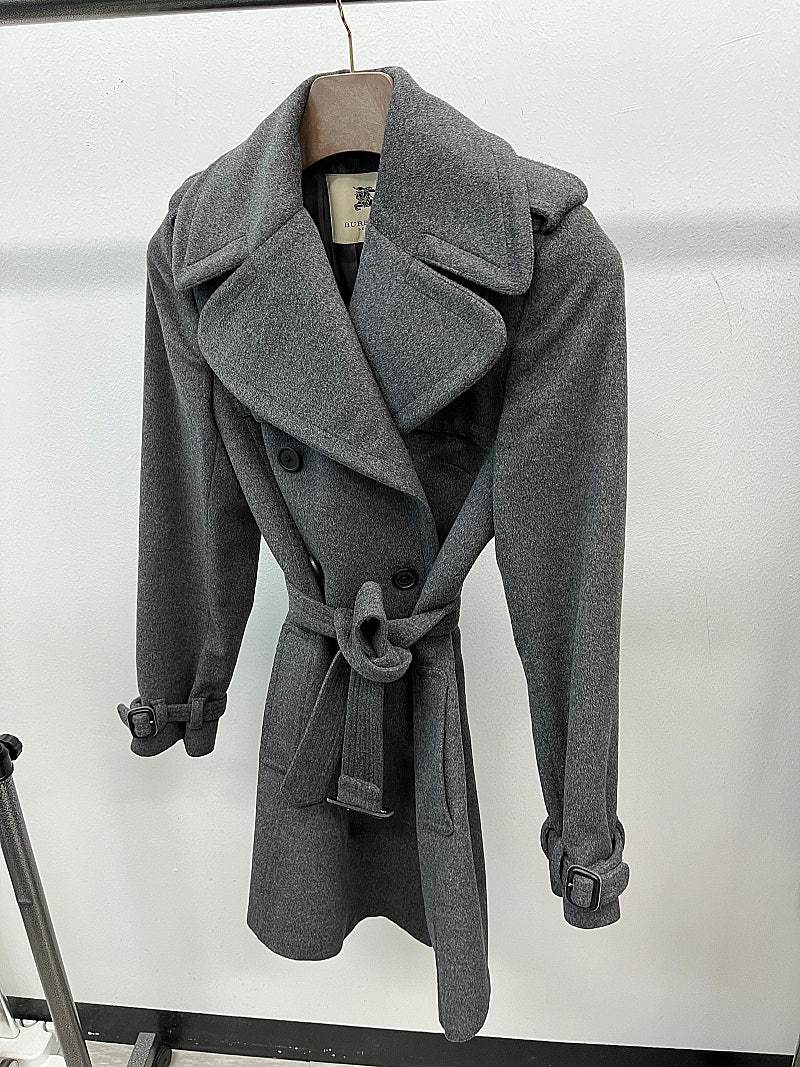 여) 버버리 벨트 캐시미어 코트