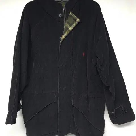 폴로진스 랄프로렌 블랙 코듀로이 후드 자켓 L,실측64-80