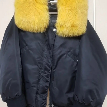 여성 리얼 퍼 항공점퍼 프리사이즈