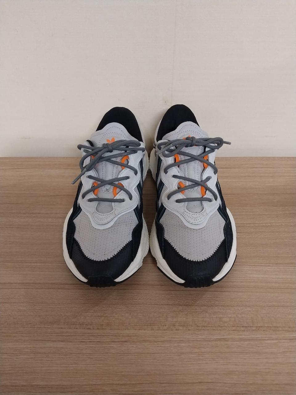 남성 아디다스 오즈위고 그레이블랙 유틸리티 그린 운동화 (260)