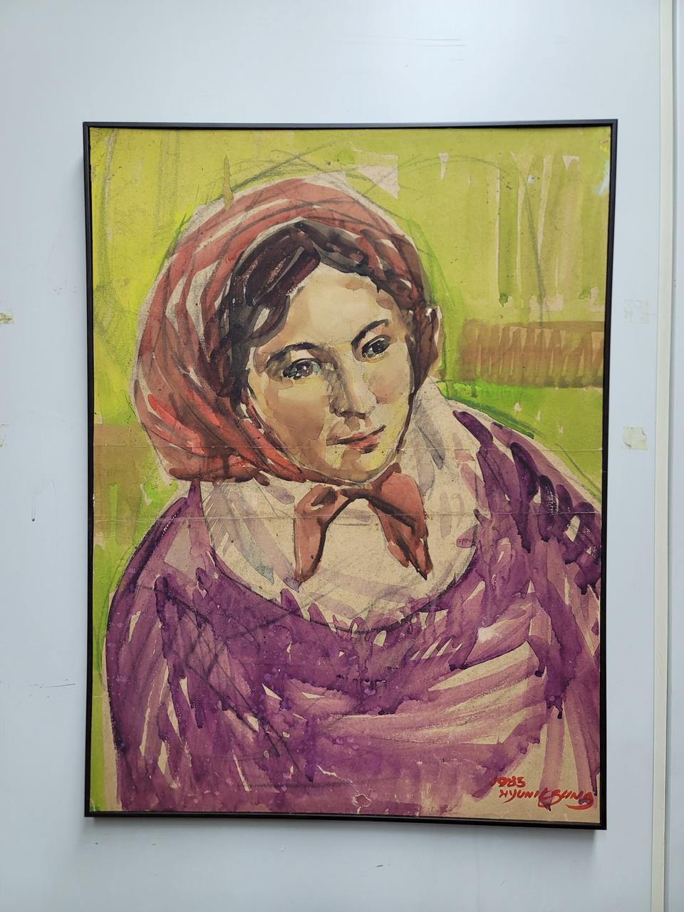 현일성화백 수채화 12호 여인