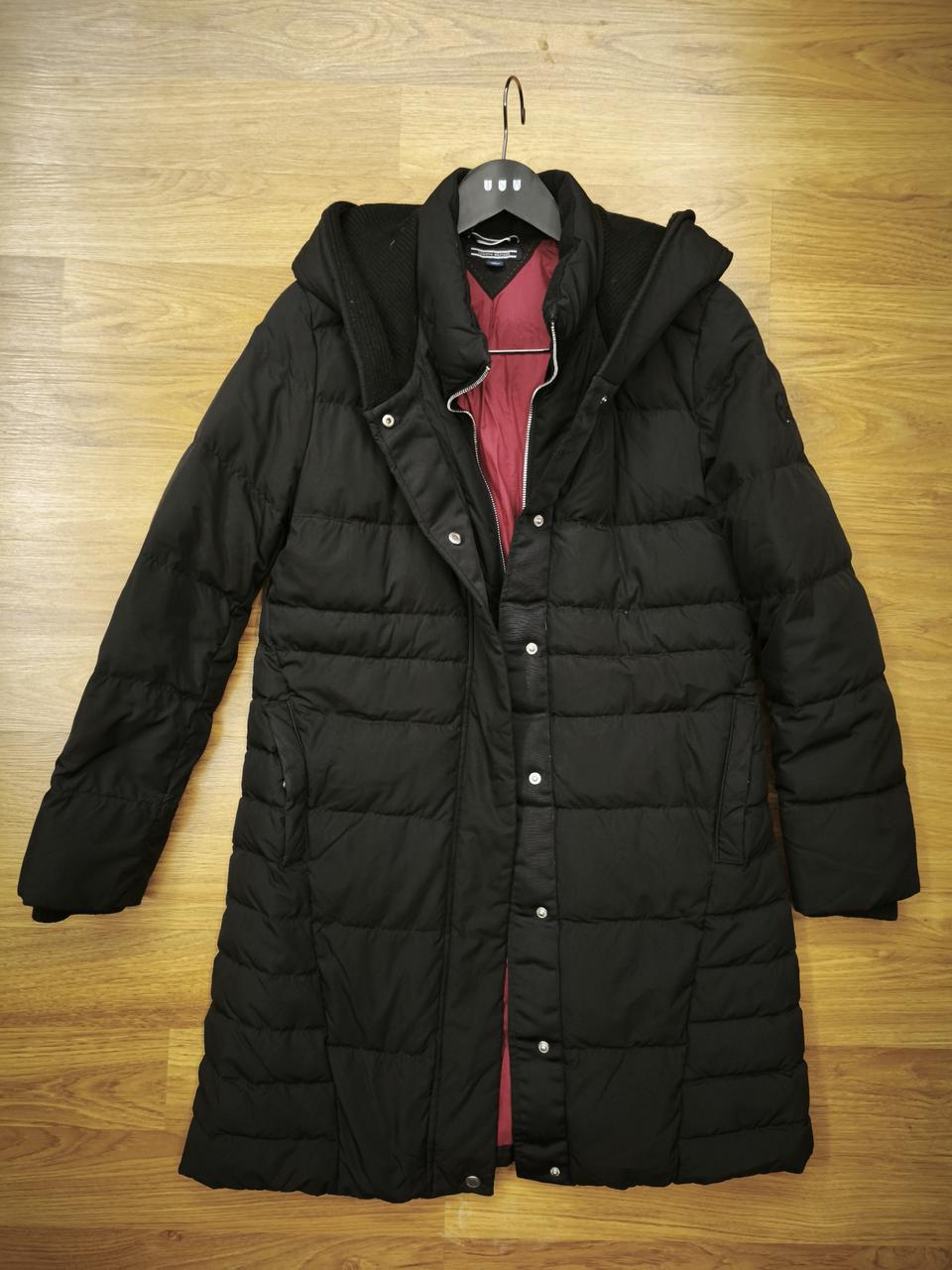 타미힐피거 블랙 롱 패딩 M