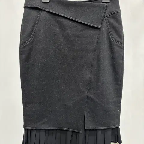 타임 밑단 레이어드 미디 스커트 치마