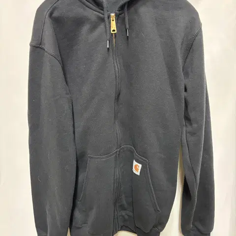 칼하트 레인디펜더 워크웨어 써멀 후드 집업 워싱 블랙