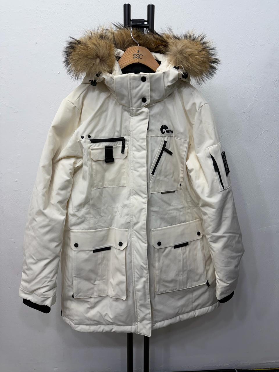 정품) 네파 남성 퍼 후드 구스패딩 XXL