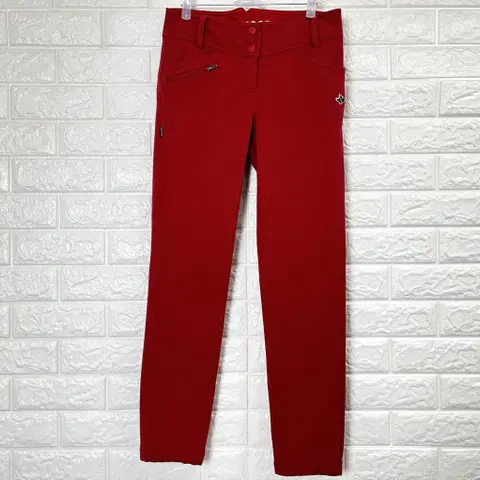 파리게이츠 여자 골프 바지 슬림핏 레드 1사이즈