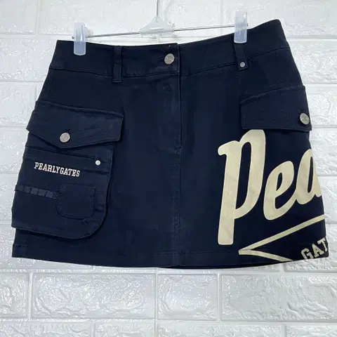 파리게이츠 여성 골프 치마 0사이즈 로고 스커트