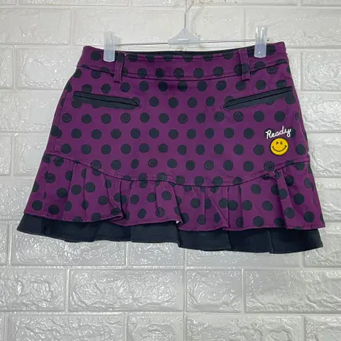 파리게이츠 스마일 도트 프릴 골프 치마 0사이즈