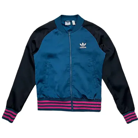 아디다스 오리지널스 새틴 봄버 트랙 재킷 블루 UK 4