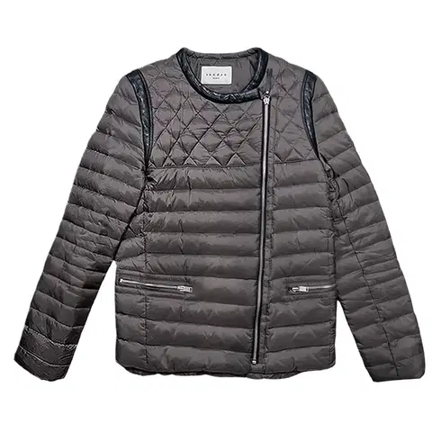 산드로 덕다운 경량패딩 양가죽 자켓