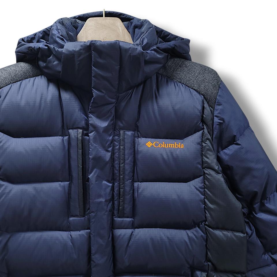[L/100] 컬럼비아 네이비 옴니윈드 블럭 덕 다운 패딩